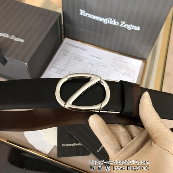 Zegna 傑尼亞 2019春季首發 Italy專櫃在售正品 進口義大利皮 男士皮帶  xfp1405
